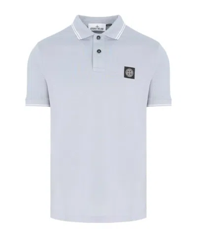 Stone Island Compass-motif Polo Shirt In Animal Print