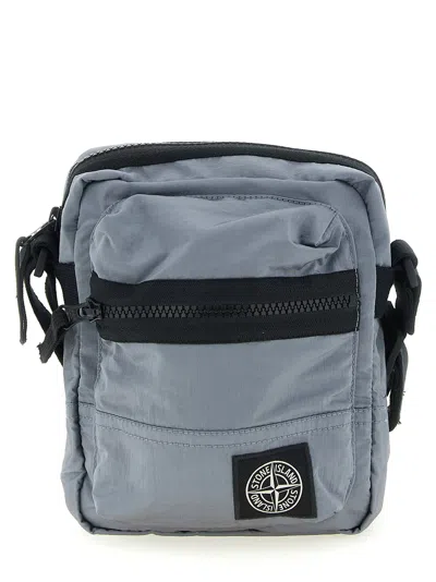 Stone Island Compass-patch Nylon Crossbody Bag In Red