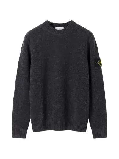 Stone Island Compass-patch Sweater In Black
