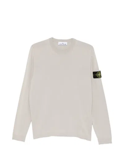 Stone Island Compass-patch Sweater In Brown