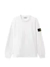 Stone Island Compass-patch Sweatshirt In White