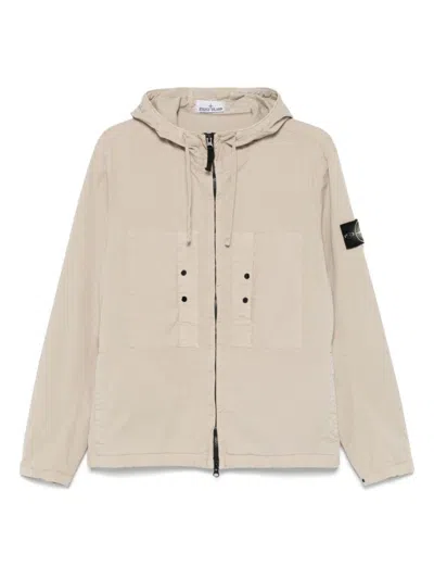 Stone Island Contemporary Beige Parka With Lightweight Design In Neutral
