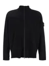Stone Island Compass-badge Zip-up Jacket In Black