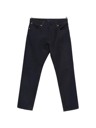 Stone Island Regular-straight-fit Five-pocket Jeans With Rinsed Finish In Blue