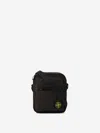Stone Island Pouch Bag With Zip Compartments And Adjustable Strap In Gray