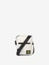 Stone Island Pouch Bag With Zip Compartments And Adjustable Strap In White