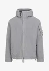 Stone Island Lightweight Grey Jacket With Textured Fabric In Gray