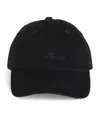 Stone Island Corduroy Logo Baseball Cap In Black
