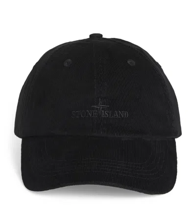 STONE ISLAND CORDUROY LOGO BASEBALL CAP