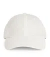Stone Island Logo-embroidery Corduroy Baseball Cap In White