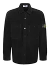 Stone Island Corduroy Overshirt In Black In Black