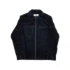 Stone Island Corduroy Overshirt With Logo Badge Kids In Blue