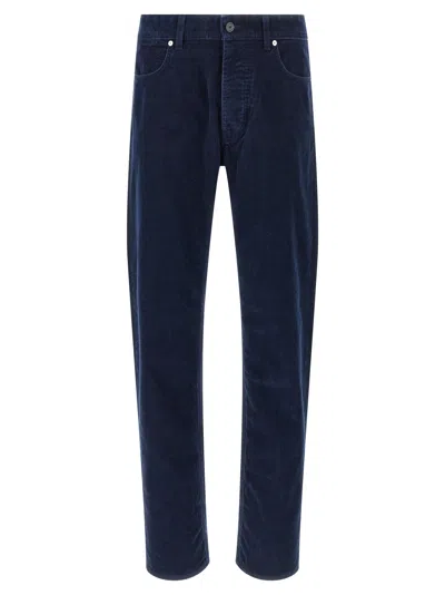 Stone Island Corduroy Pants Blue In Multi