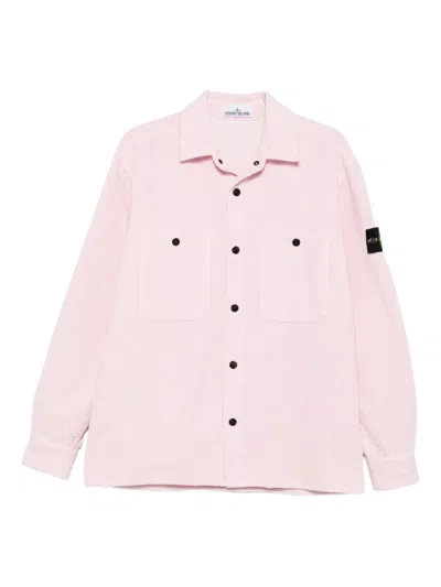STONE ISLAND CORDUROY PATCH-POCKET SHIRT