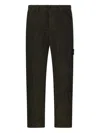 Stone Island Corduroy Patch-pocket Trousers In Black