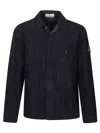 Stone Island Corduroy Overshirt Shirts Blue In Black
