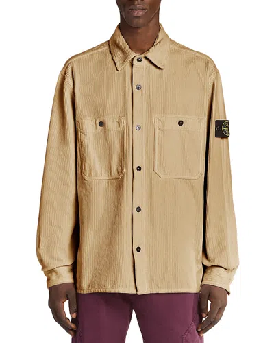 STONE ISLAND CORDUROY SNAP FRONT SHIRT