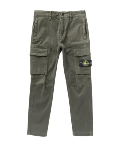 Stone Island Corduroy Straight-leg Trousers In Black