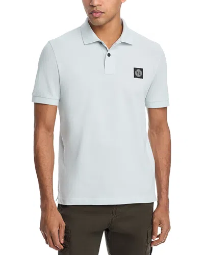 Stone Island Corta Slim Fit Polo Shirt In Sky Blue