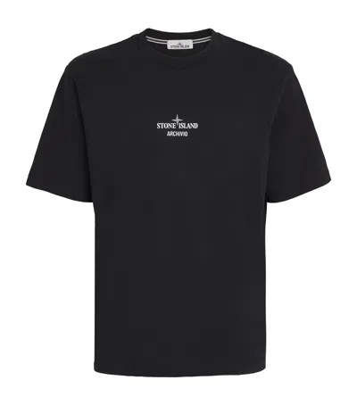 STONE ISLAND COTTON ARCHIVIO LOGO T-SHIRT