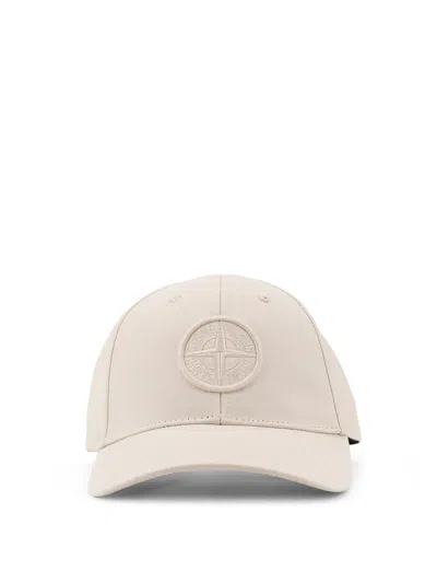 Stone Island Cotton Baseball Cap In Neutral