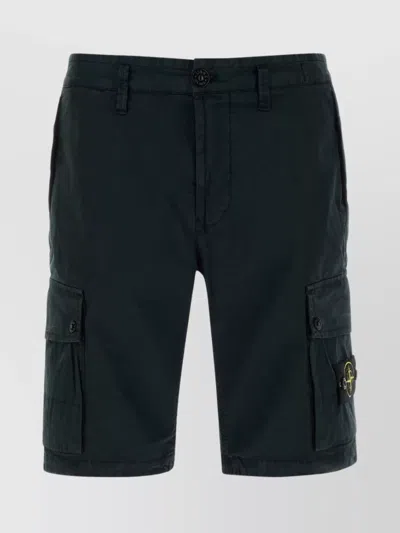 STONE ISLAND COTTON BERMUDA SHORTS FEATURING CARGO POCKETS
