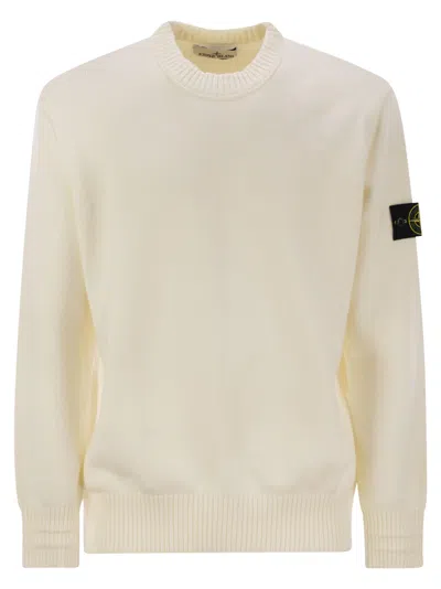 STONE ISLAND STONE ISLAND COTTON BLEND CREW NECK JUMPER