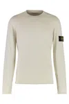 Stone Island Crew-neck Cotton Blend Sweater In Neutral