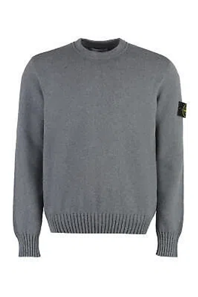 Pre-owned Stone Island Cotton Blend Crew-neck Sweater In Gray