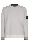 Stone Island Cotton Blend Crew-neck Sweater In Gray