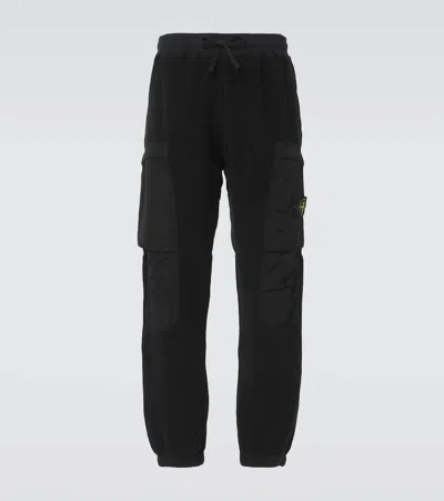 Stone Island Jogginghose Aus Fleece In Schwarz