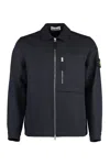 Stone Island Black Regenerated Nylon Metal Econyl Overshirt In Black