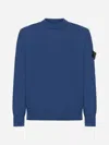 Stone Island Winter Cotton Crewneck Sweater Knitwear Blue In Blu