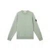 Stone Island Cotton Blend Sweatshirt With Subtle Branding In Green