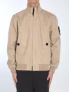 Stone Island Cotton Bomber Jacket In Beige