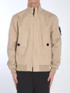 Stone Island Cotton Bomber Jacket In Beige