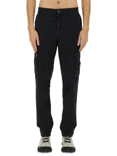 STONE ISLAND COTTON CANVAS CARGO PANTS