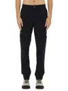 Stone Island Cotton Canvas Cargo Pants In Blue