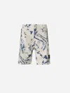 Stone Island L100004 Scan Camo On Stretch Ripstop-ovd In Beige