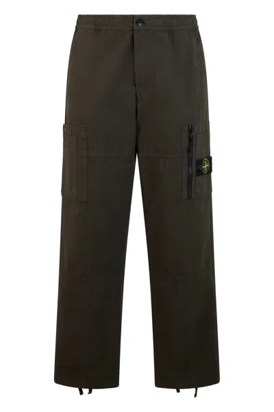Stone Island Cotton Cargo Cargo Pants In Brown