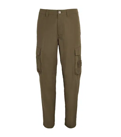 Stone Island Elasticated-waist Cargo Trousers In Green