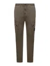 Stone Island Tailored Slim Trousers With Cargo Pocket In Green
