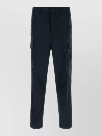 Stone Island Cotton Cargo Trousers Belt Loops Pockets