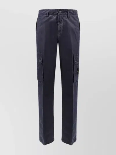 Stone Island Cotton Cargo Trousers Logo Patch