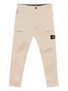 Stone Island Beige Straight Leg Trousers In Neutral