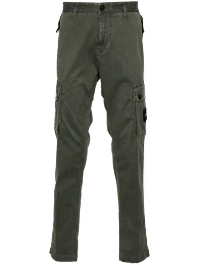 Stone Island Cargohose Mit Kompass-patch In Green