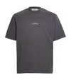 Stone Island Cotton Compass Graphic T-shirt In Gray