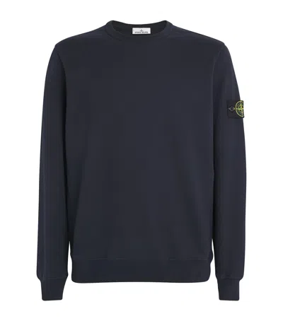STONE ISLAND COTTON COMPASS LOGO SWEATSHIRT