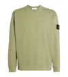 Stone Island Heavyweight Cotton Jersey Long Sleeve Top In Green
