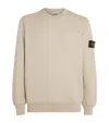 Stone Island Compass Patch Rib Virgin Wool Crewneck Sweater In Neutral